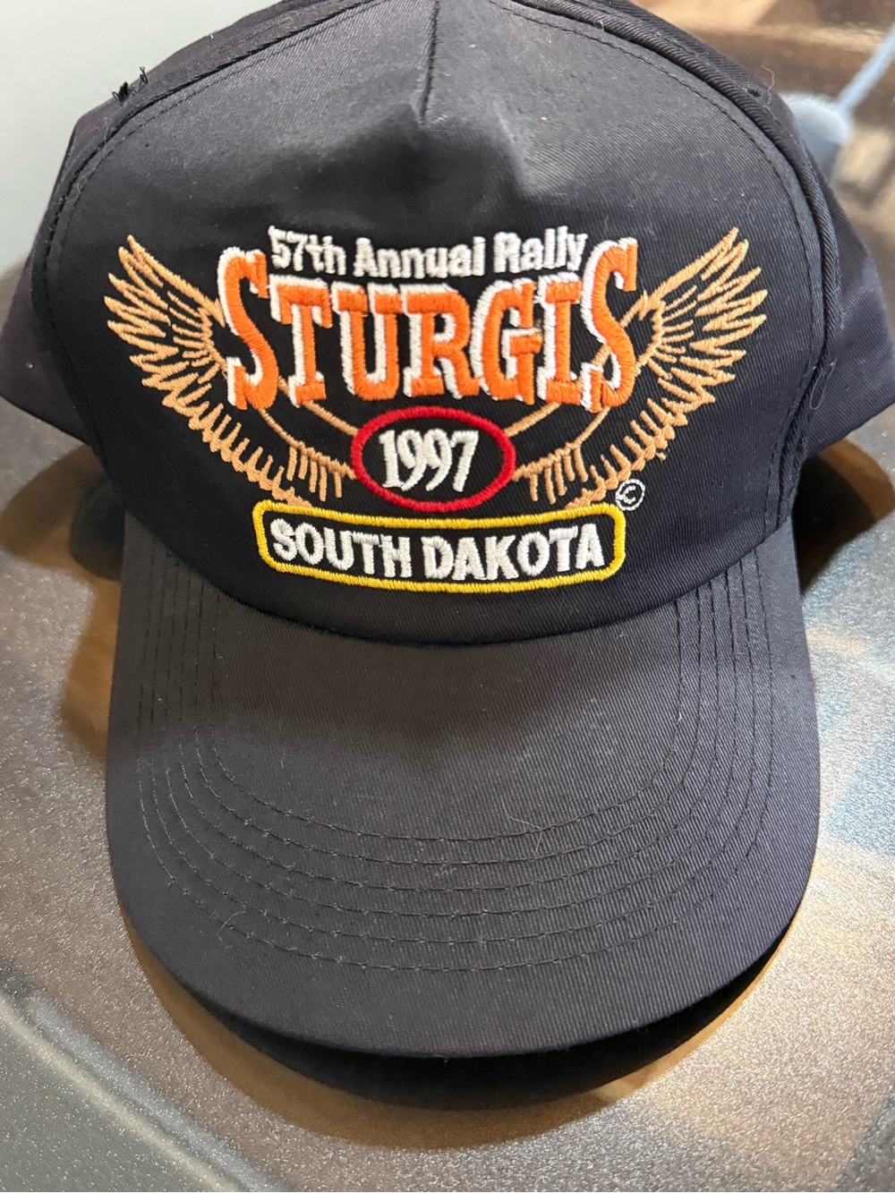 1997 Embroidered Black Cap - South Dakota Rally